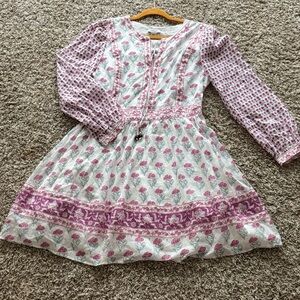 Haute Hippie Pink and White Midi Dress